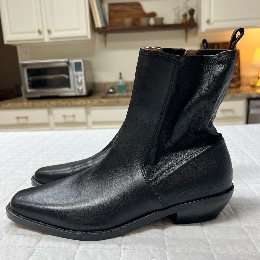 Madewell The Idris Ankle Boot in True Black Leather Size 9 NWOB - Picture 6 of 12